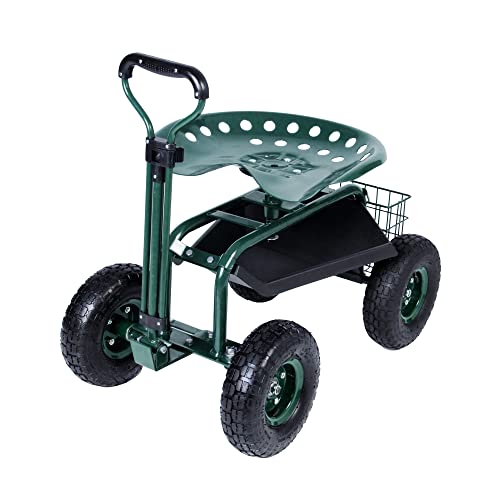 Best Rolling Garden Cart With Seat (2023 Updated) Just A Taste