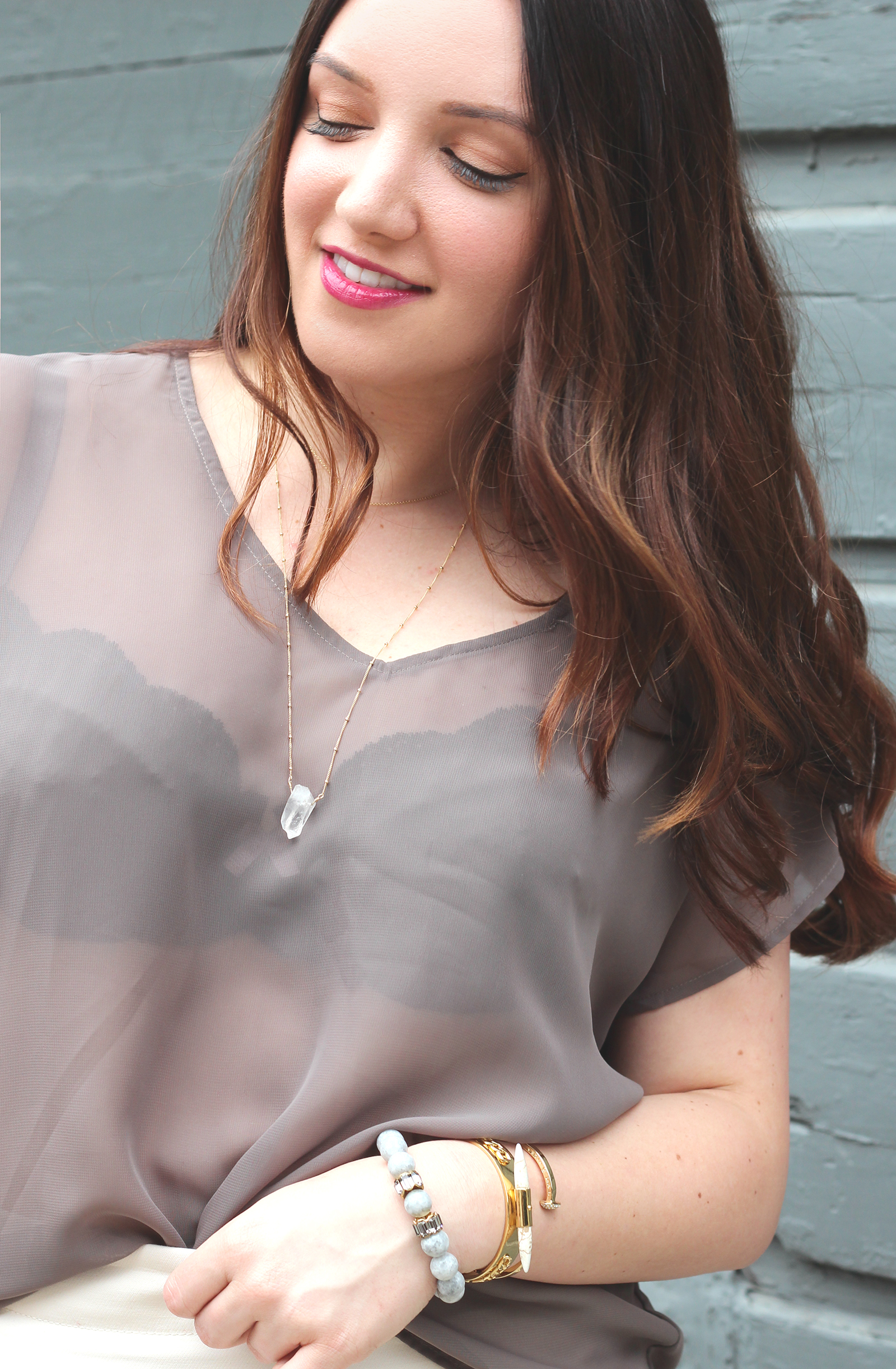 how to wear the sheer blouse Just Add Glam