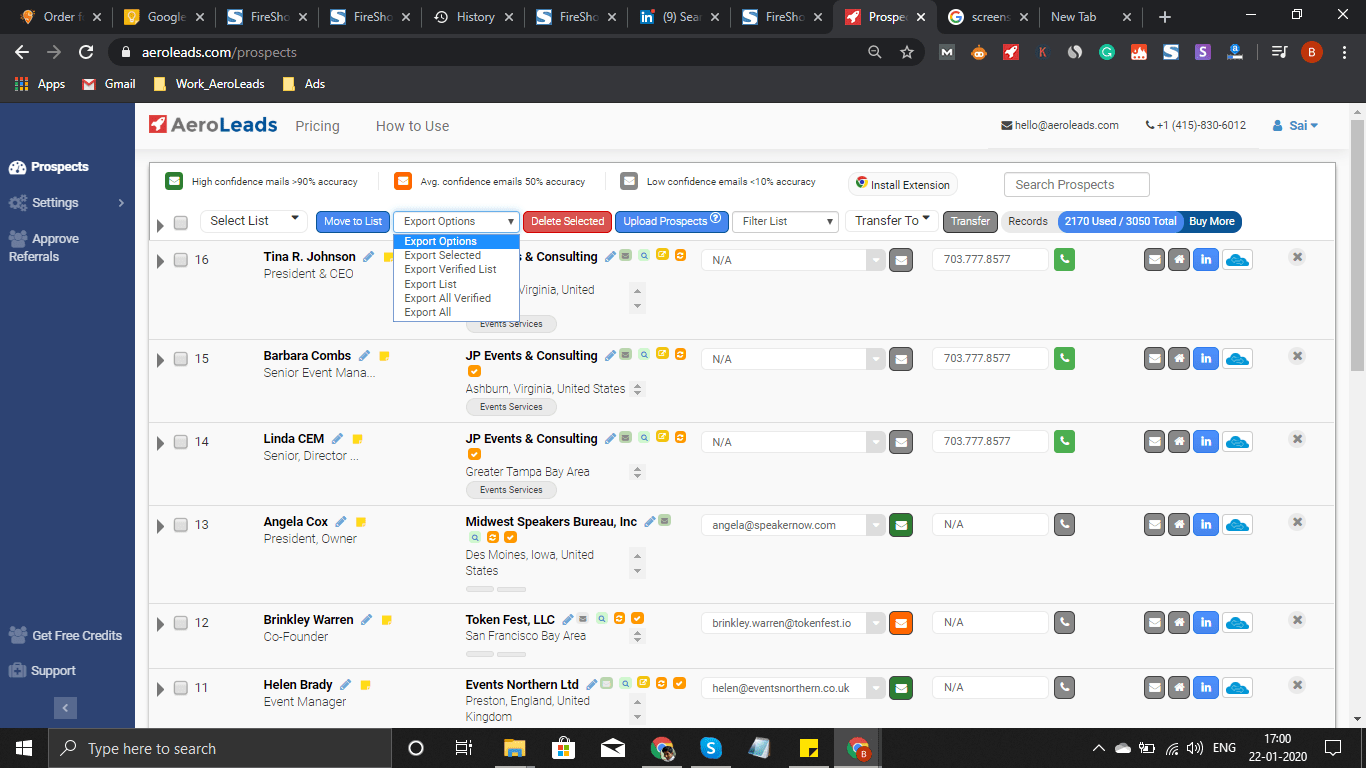 Email list generator from AeroLeads Just A Guy Thing