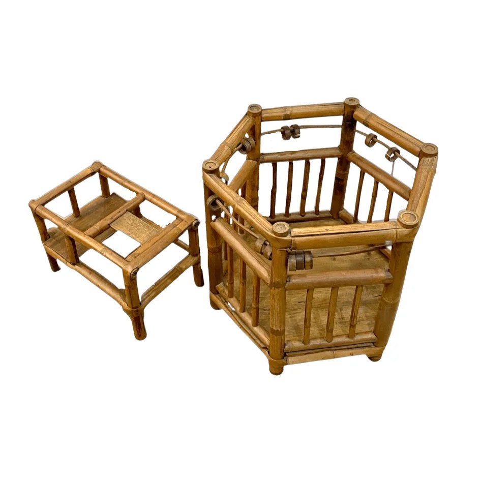 Old 6sided Bamboo Baby Chair Just Anthony
