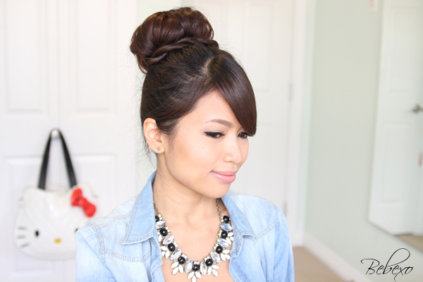 Rope Twist Sock Bun Updo Hairstyle Bebexo Lifestyle Blog