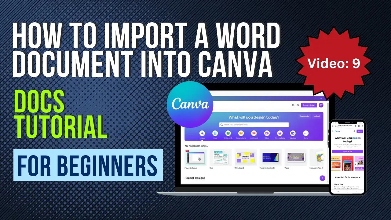 How To Import A Word Document Into Canva Docs