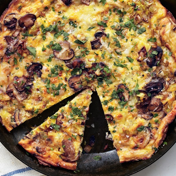 Mushroom, Leek and Goat Cheese Frittata Just Farmed