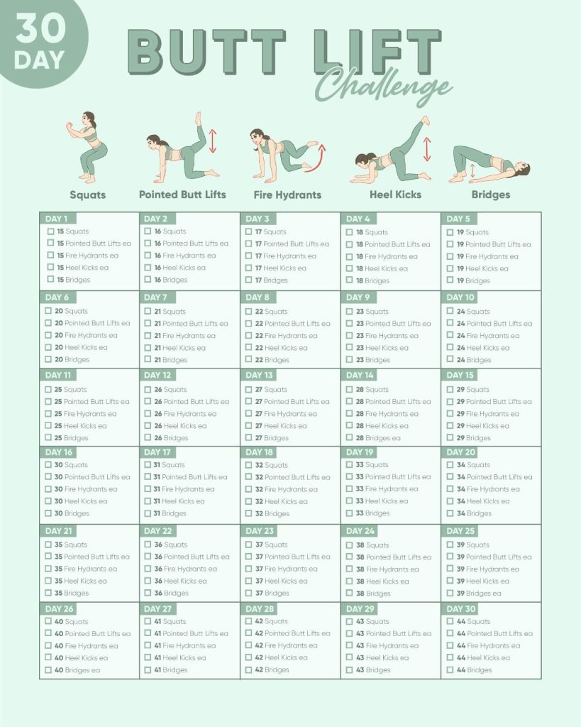 Glute building workout plan with pdf JustFit Glute building workout plan with pdf JustFit