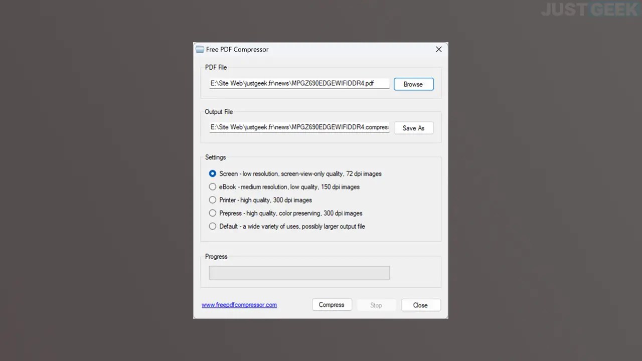 Free PDF Compressor un logiciel de compression PDF gratuit