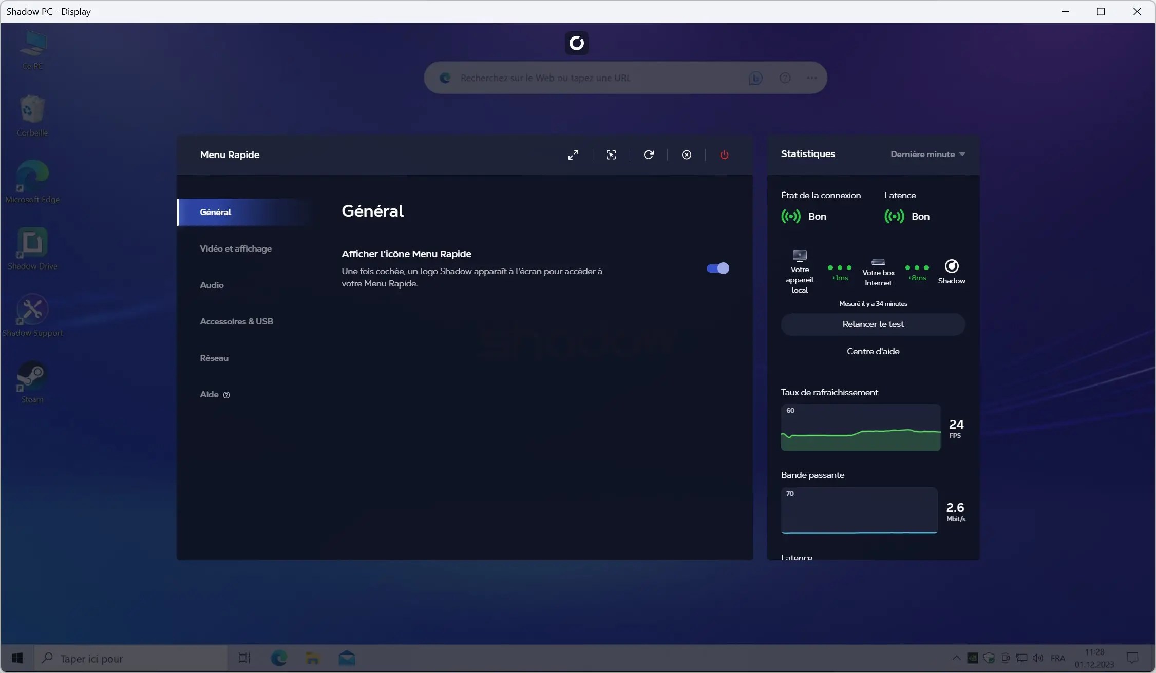 Shadow PC Test du PC Gaming hébergé dans le Cloud