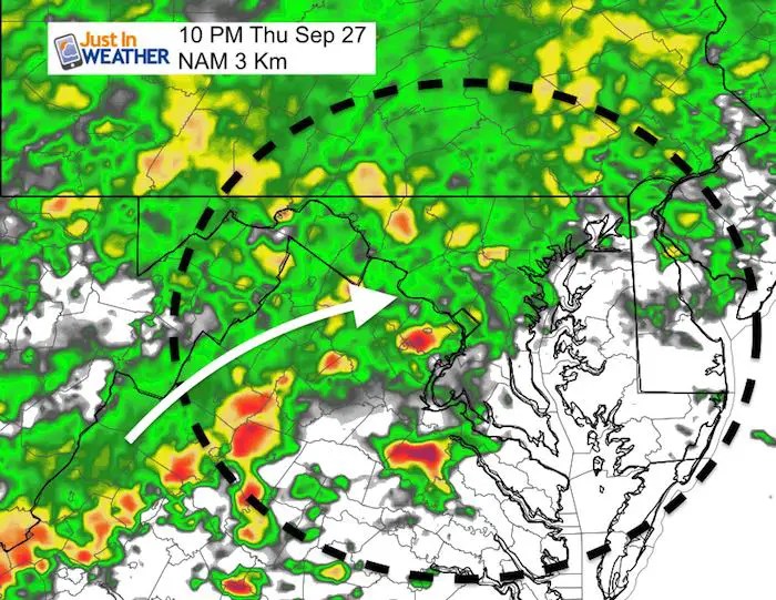 September 27 weather flooding radar 10 PM Just In Weather