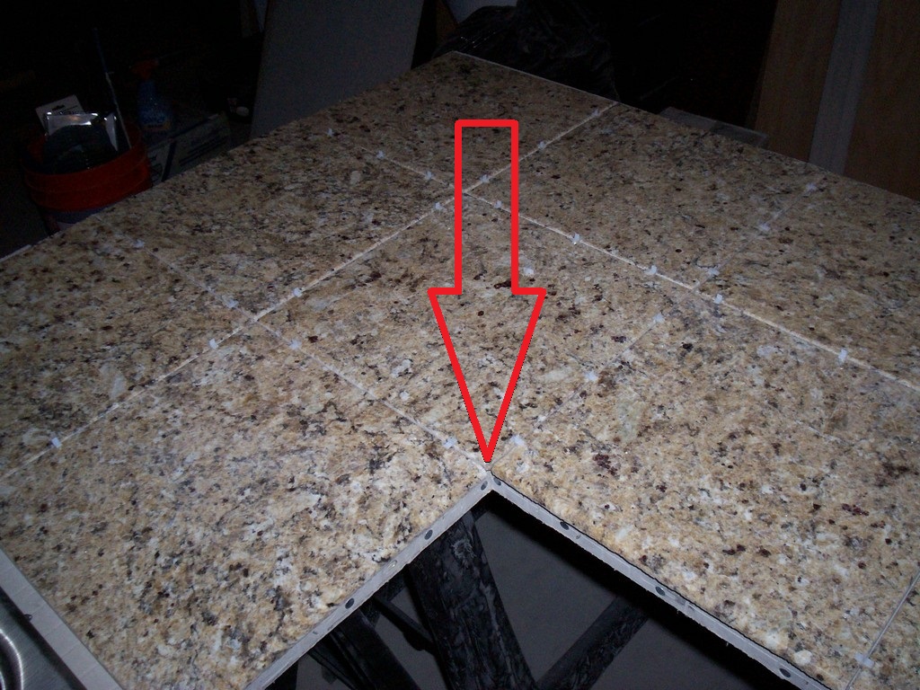 howtobuildtilecountertopstartlshapecounteratinsidecorner Just Needs Paint