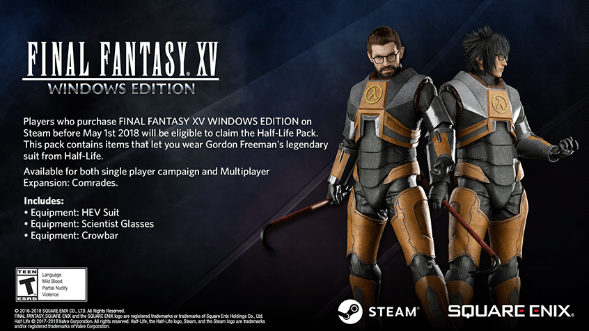 Final Fantasy XV On Steam Can Allow You To Dress Up Noctis As Half Life