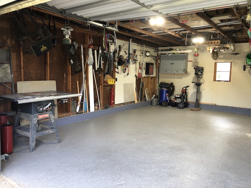 How To Update An Old Garage Floor Just Short of Crazy