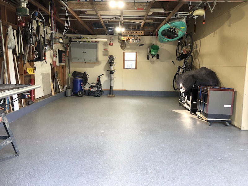 How To Update An Old Garage Floor Just Short of Crazy