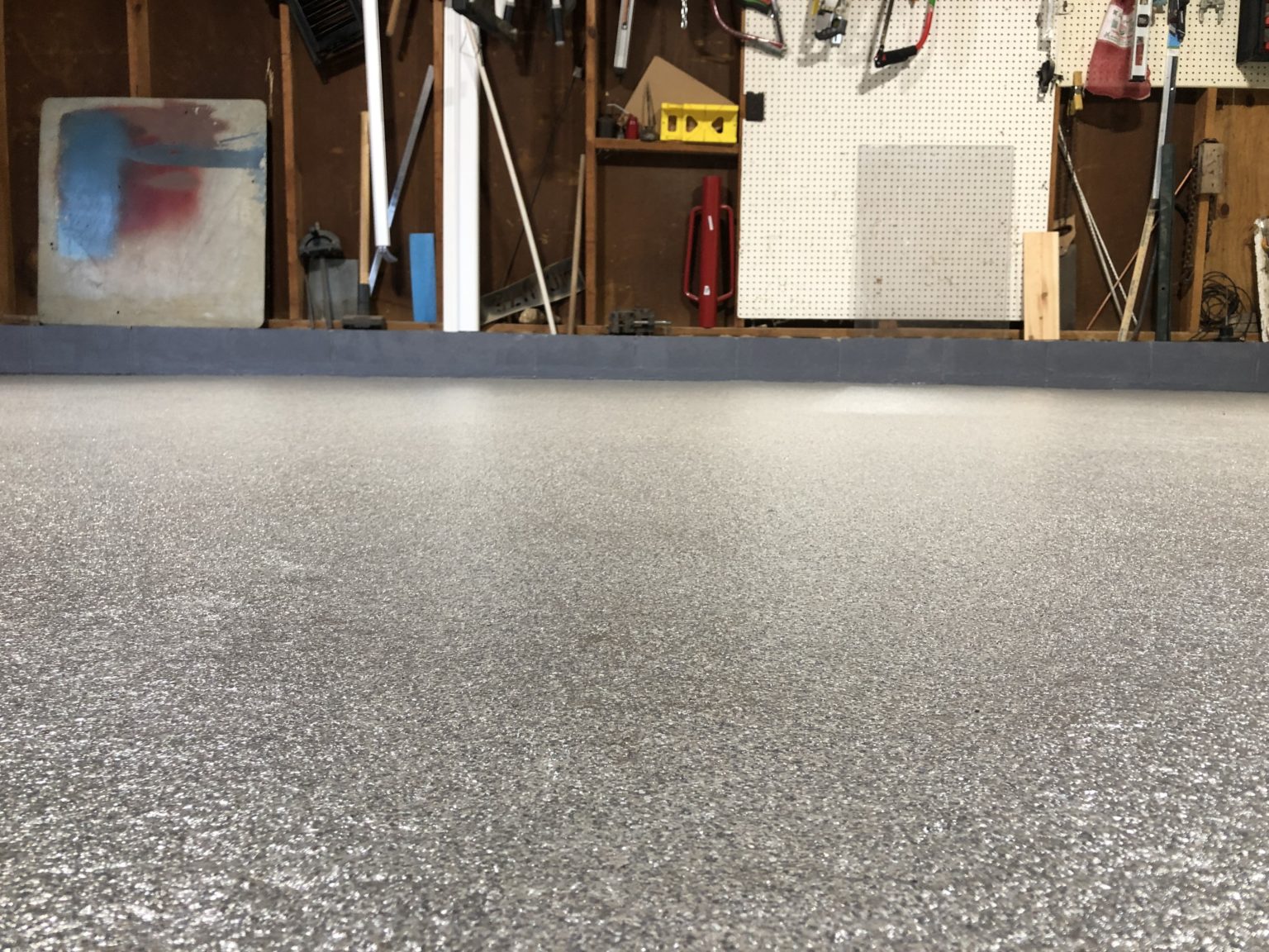How To Update An Old Garage Floor Just Short of Crazy