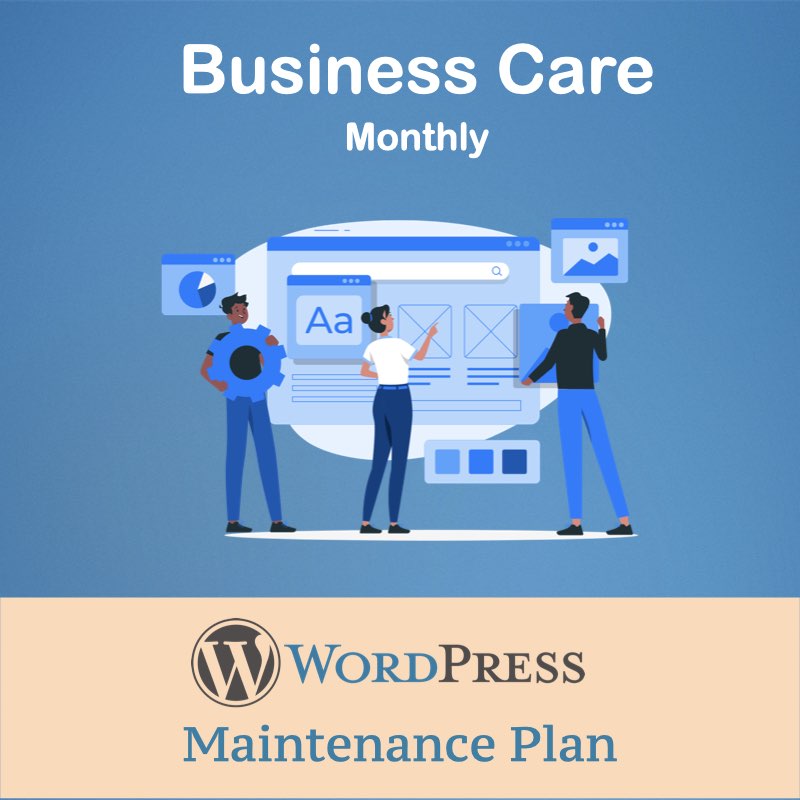 Wordpress Business Care Maintenance Monthly Plan Service Package USA JustSimple USA