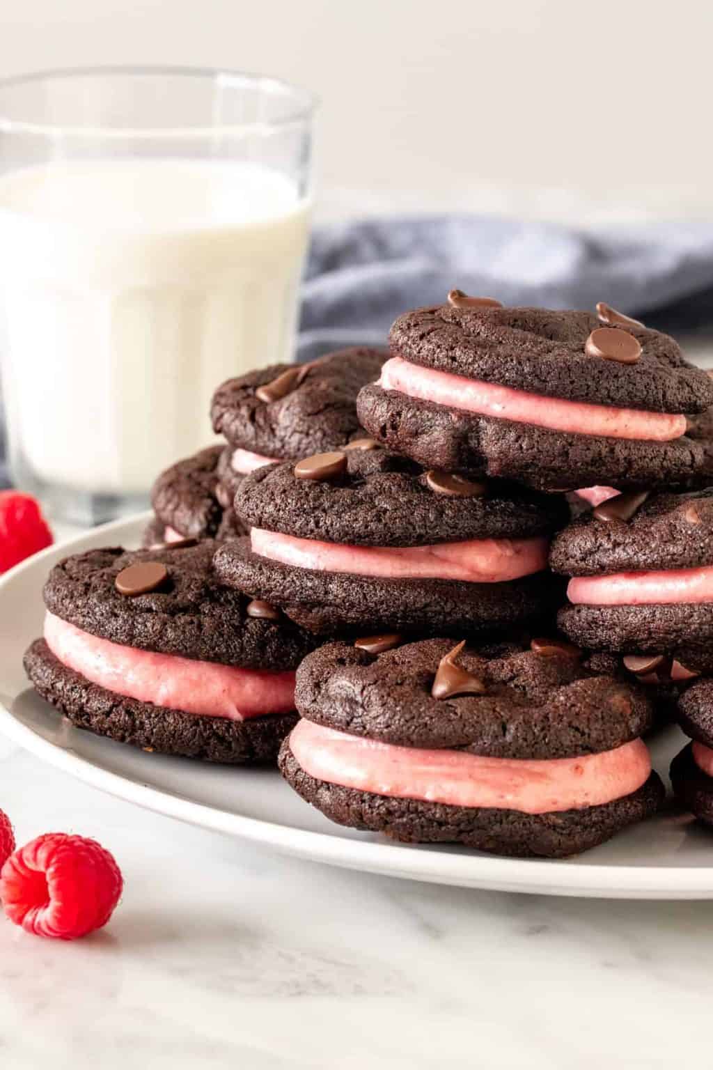 Chocolate Raspberry Sandwich Cookies Just so Tasty