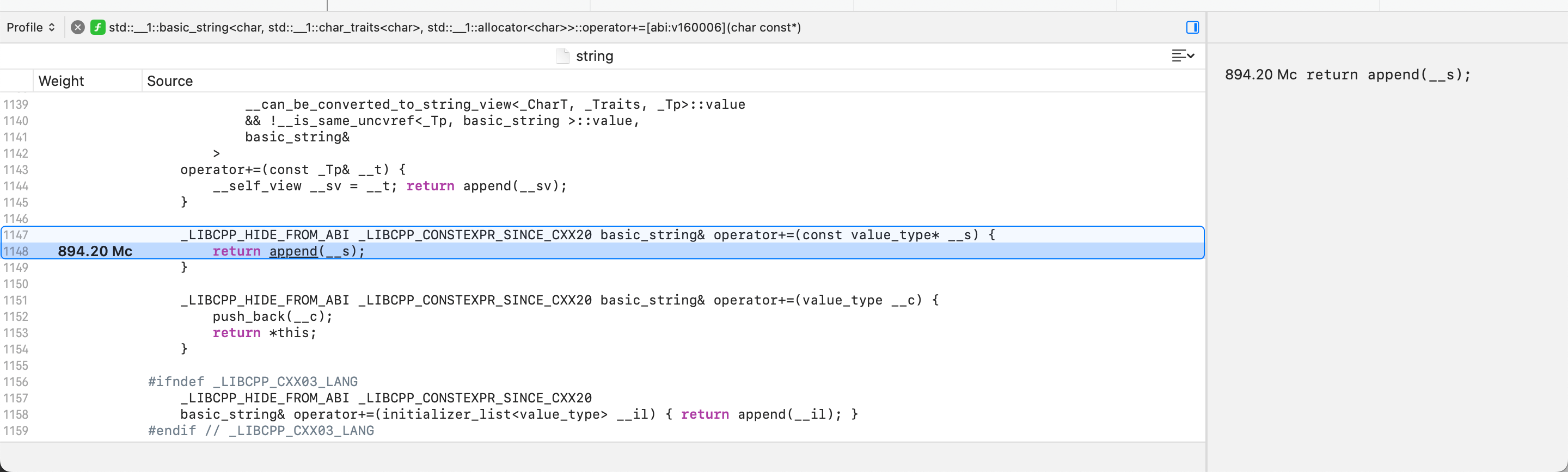 Using Xcode Instruments for C++ CPU profiling
