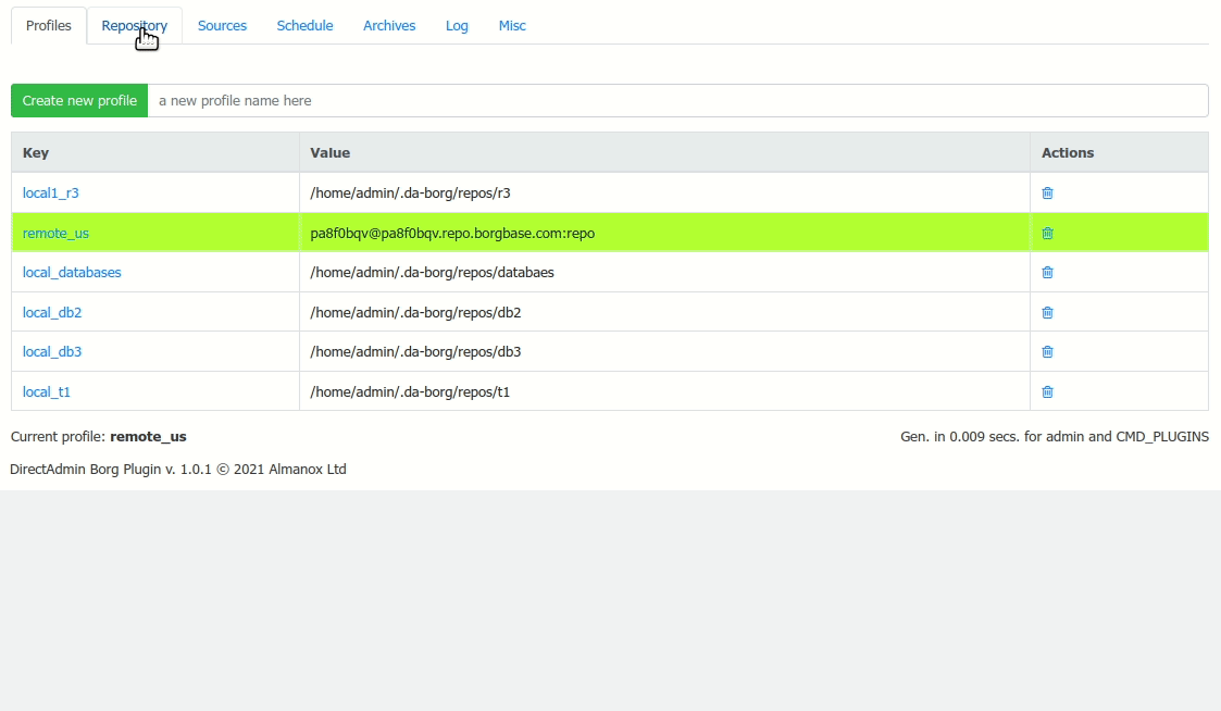 DirectAdmin Backup Plugin