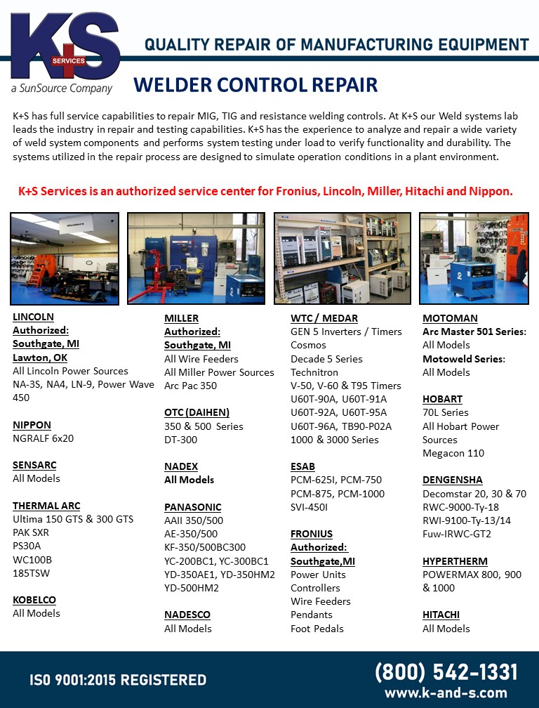 Welder Control Repair K+S Services