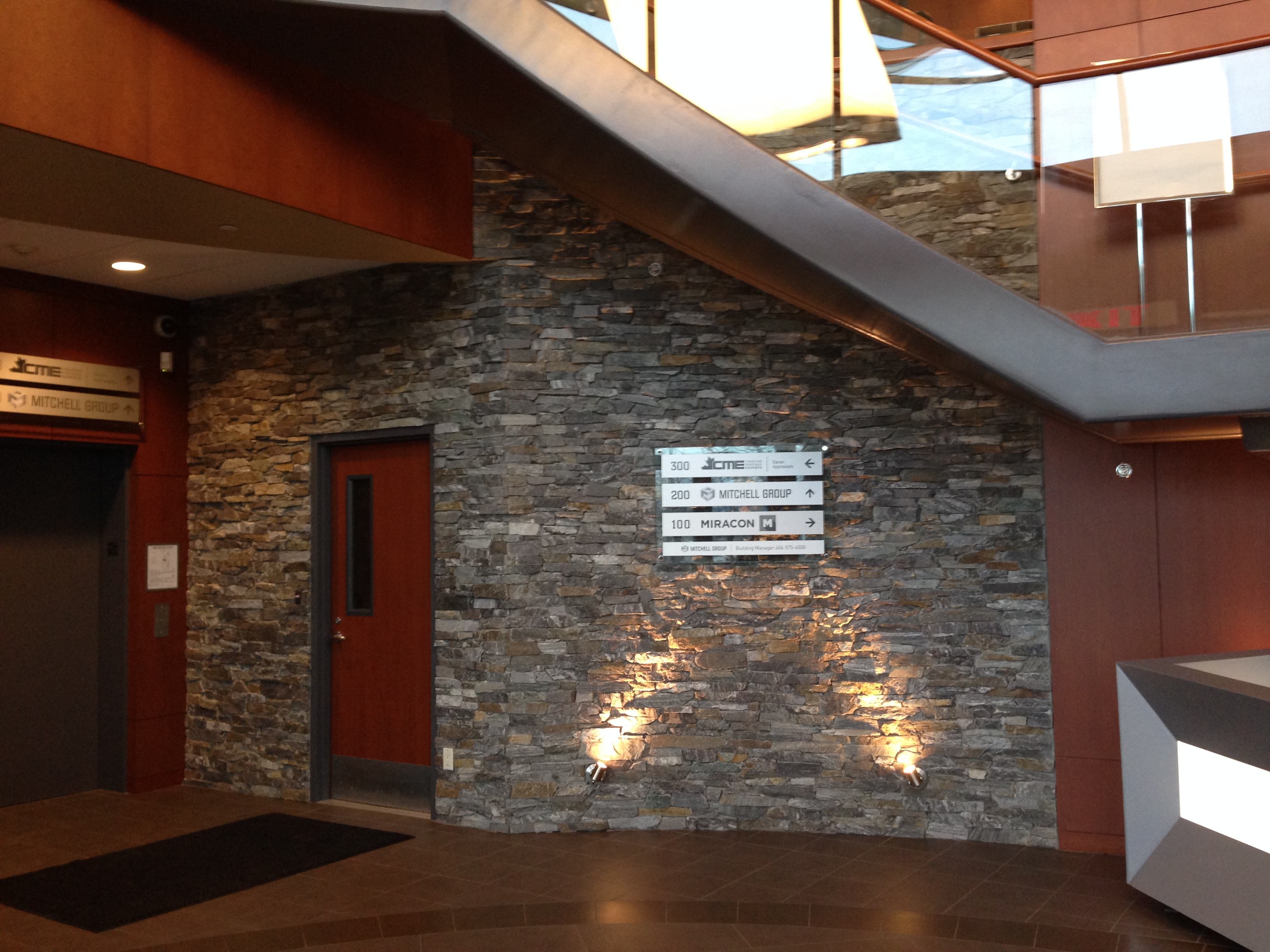 Commercial Building with Interior Stone Wall K2 Stone