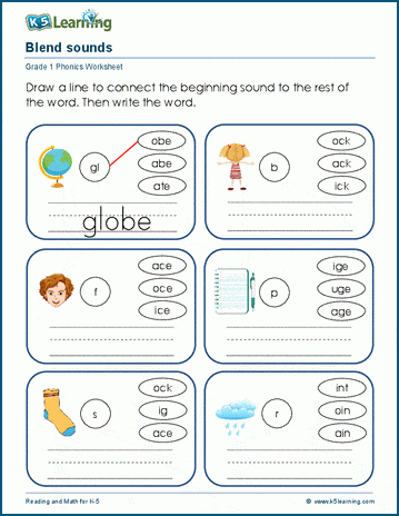 Grade 1 Phonics Worksheets | K5 Learning