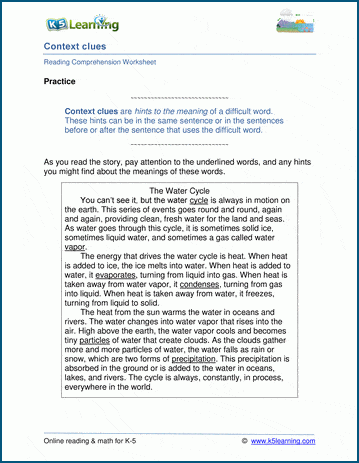 Context Clues Worksheets With Answers Grade 4 - Goimages Quack