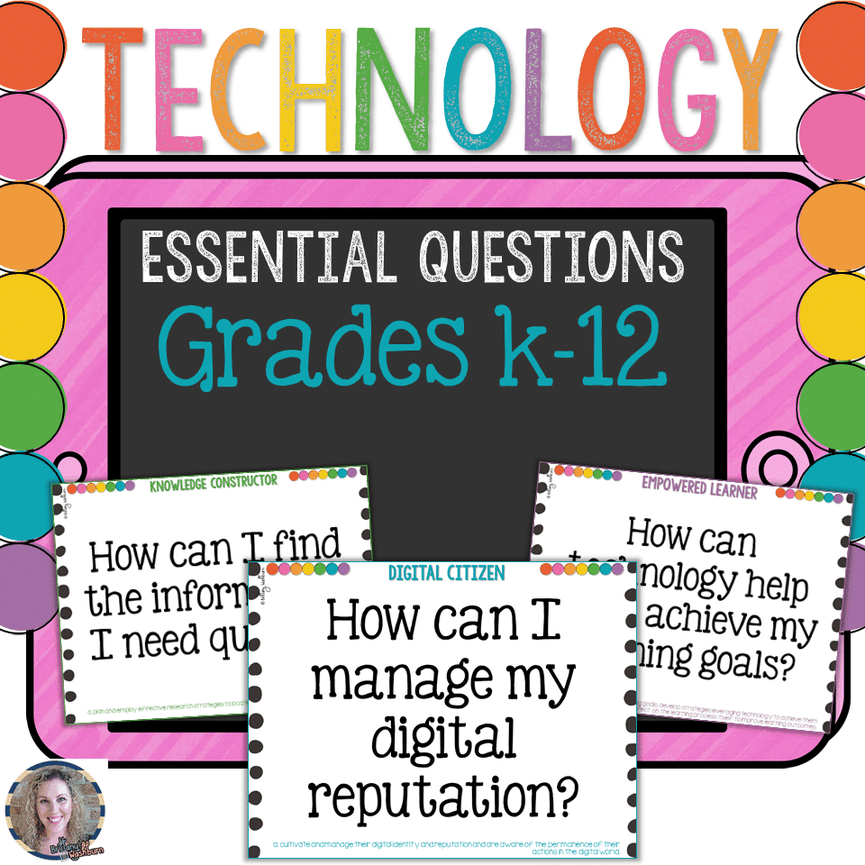 Technology Essential Questions Posters Technology Curriculum