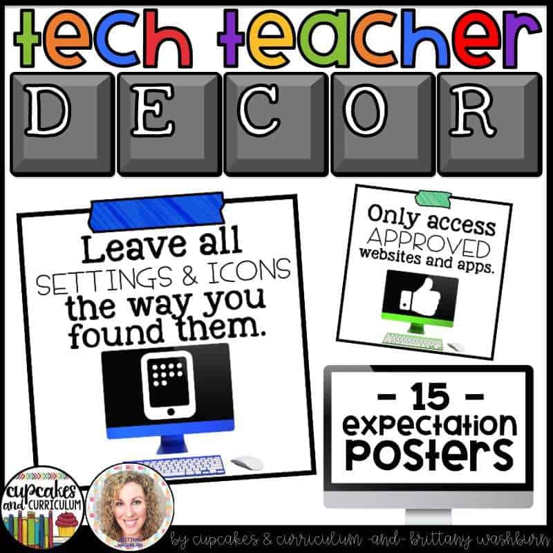 Technology Themed Decor Classroom Expectations Posters Technology