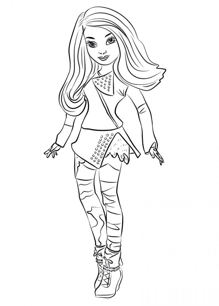 Descendants Coloring Pages Printable K5 Worksheets