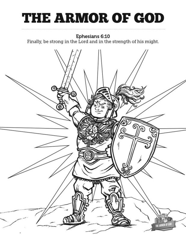 Armor Of God Coloring Pages Free K5 Worksheets
