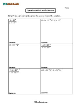 Scientific Notation Worksheets
