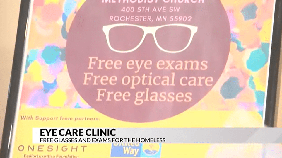 Free eye care clinic for homeless in Rochester ABC 6 News