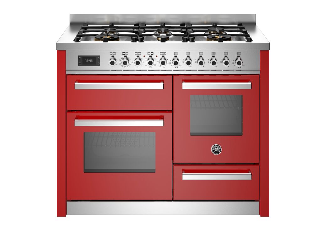 BERTAZZONI Professional Series 110cm Triple Oven Range Dual Fuel
