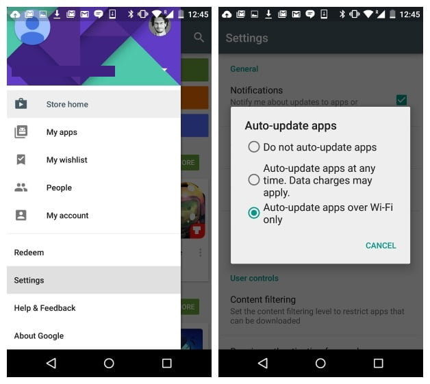 Google play and how to auto update apps without