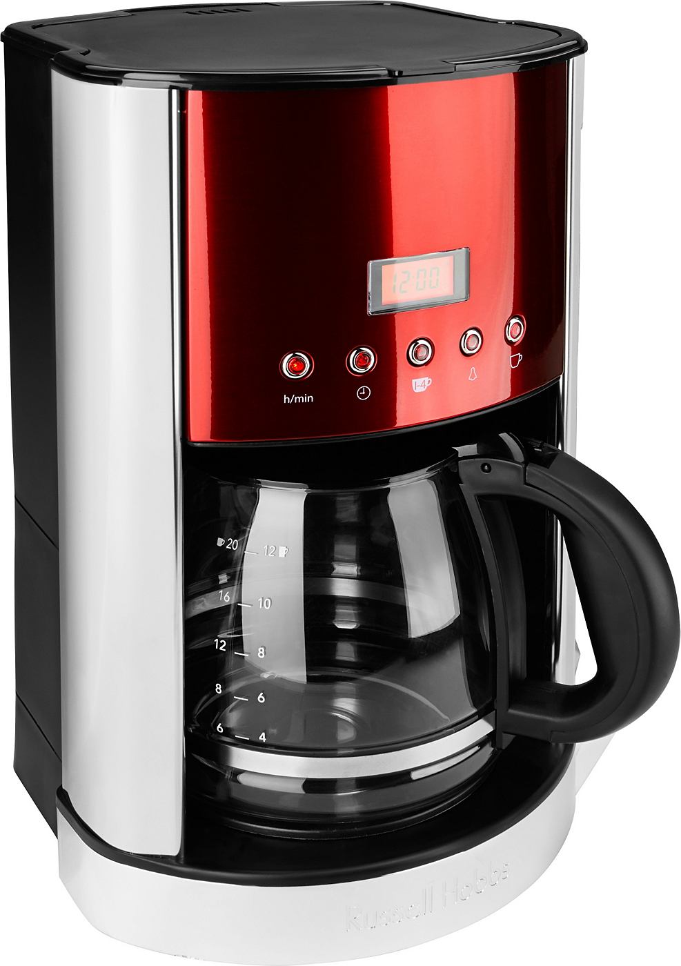 Russell Hobbs digitale GlasKaffeemaschine »Jewels« 1862656, rubinrot