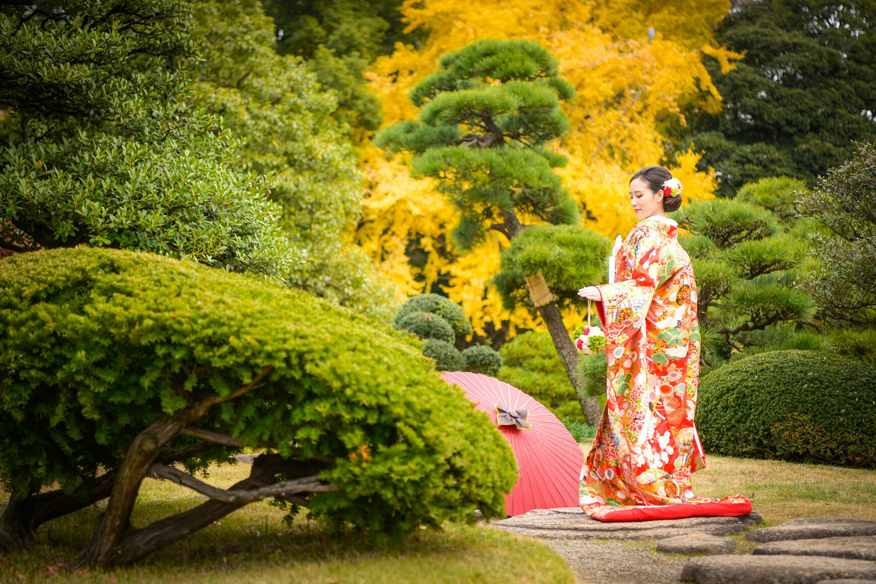 ロケーション｜和装で挙げる結婚式 前撮り撮影の華雅苑