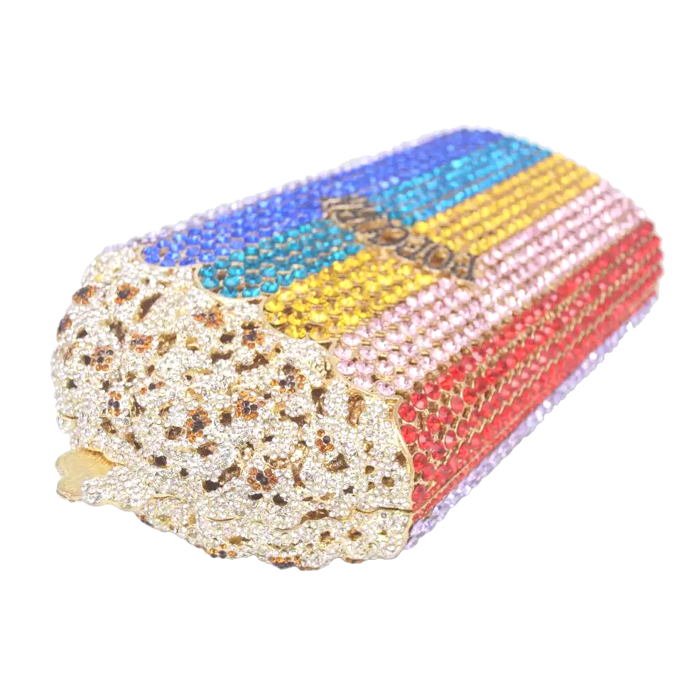 Crystal Rhinestones Popcorn Clutch Kaiale Shop