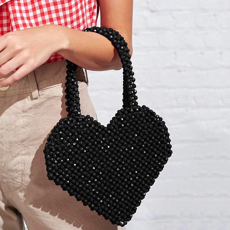 Handmade HeartShaped Beaded Bag