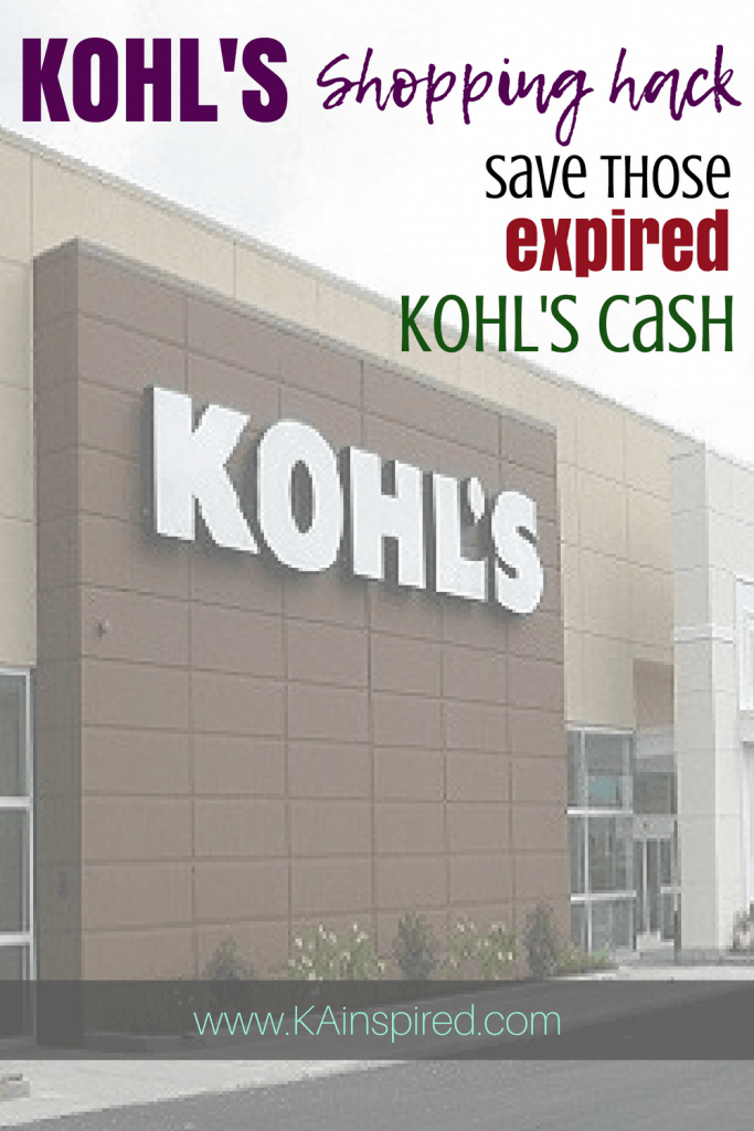 Kohl's Hack Save those Expired Kohl's Cash KAinspired