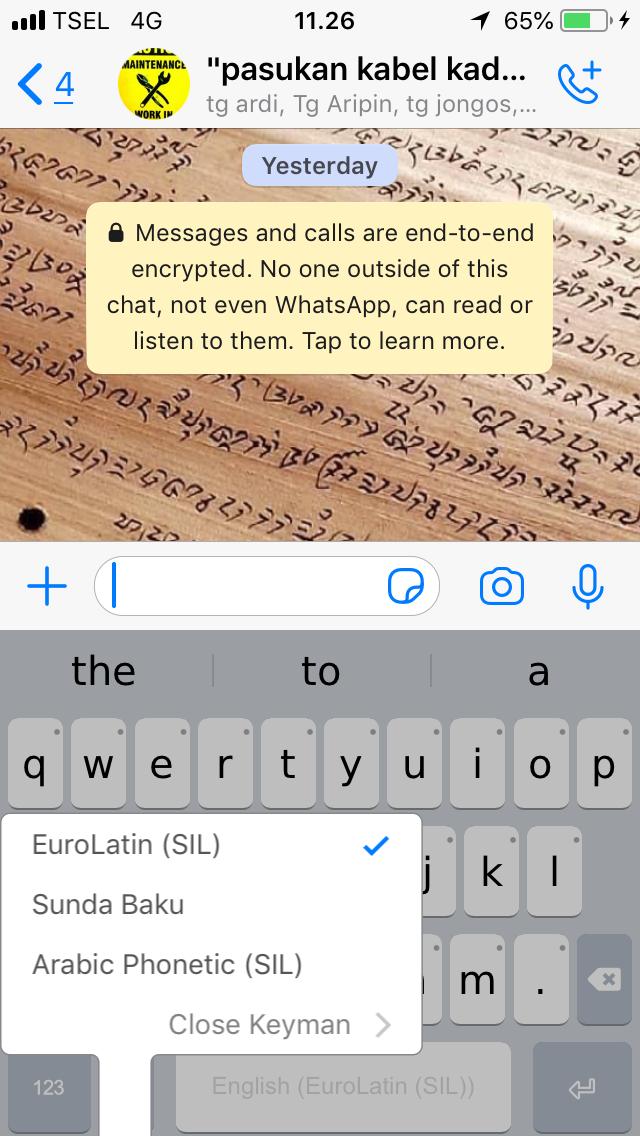 Instal Aksara Sunda di iOS