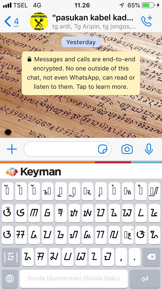 Instal Aksara Sunda di iOS