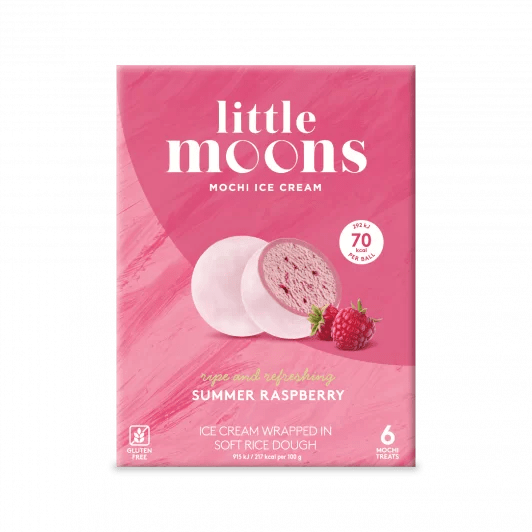 Little Moons Summer Raspberry Mochi Ice Cream 6s Kaiser Foods