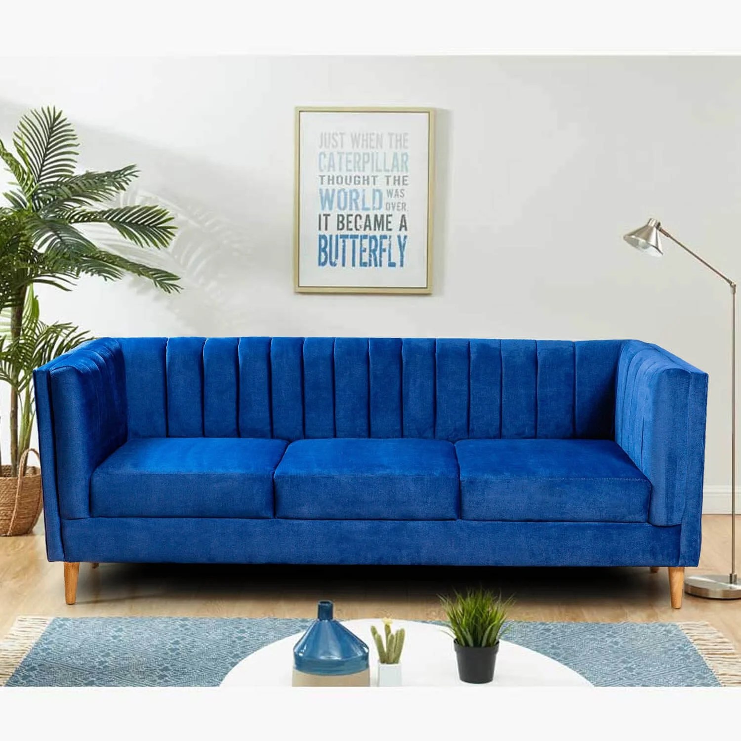 Sofa Paris 4 Puestos Tela Velvet Muebles Kaiú Home