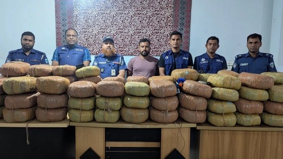 ৫ মণ গাঁজাসহ যুবক গ্রেপ্তার