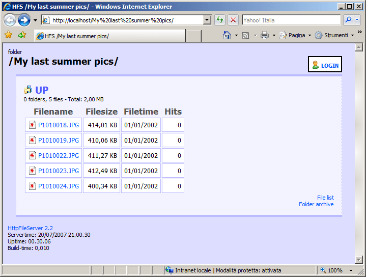 HFS HTTP File Server е програма превръщаща компютъра ви във