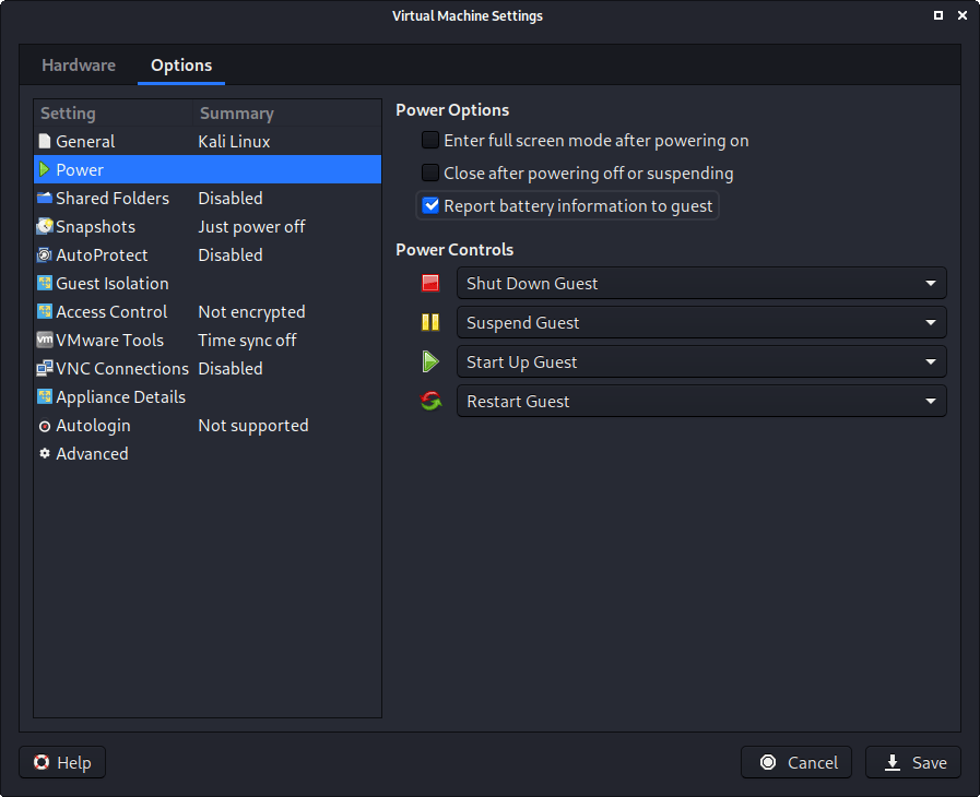In “ Shared folders ”, we select “ Always enable ”. At this stage, do