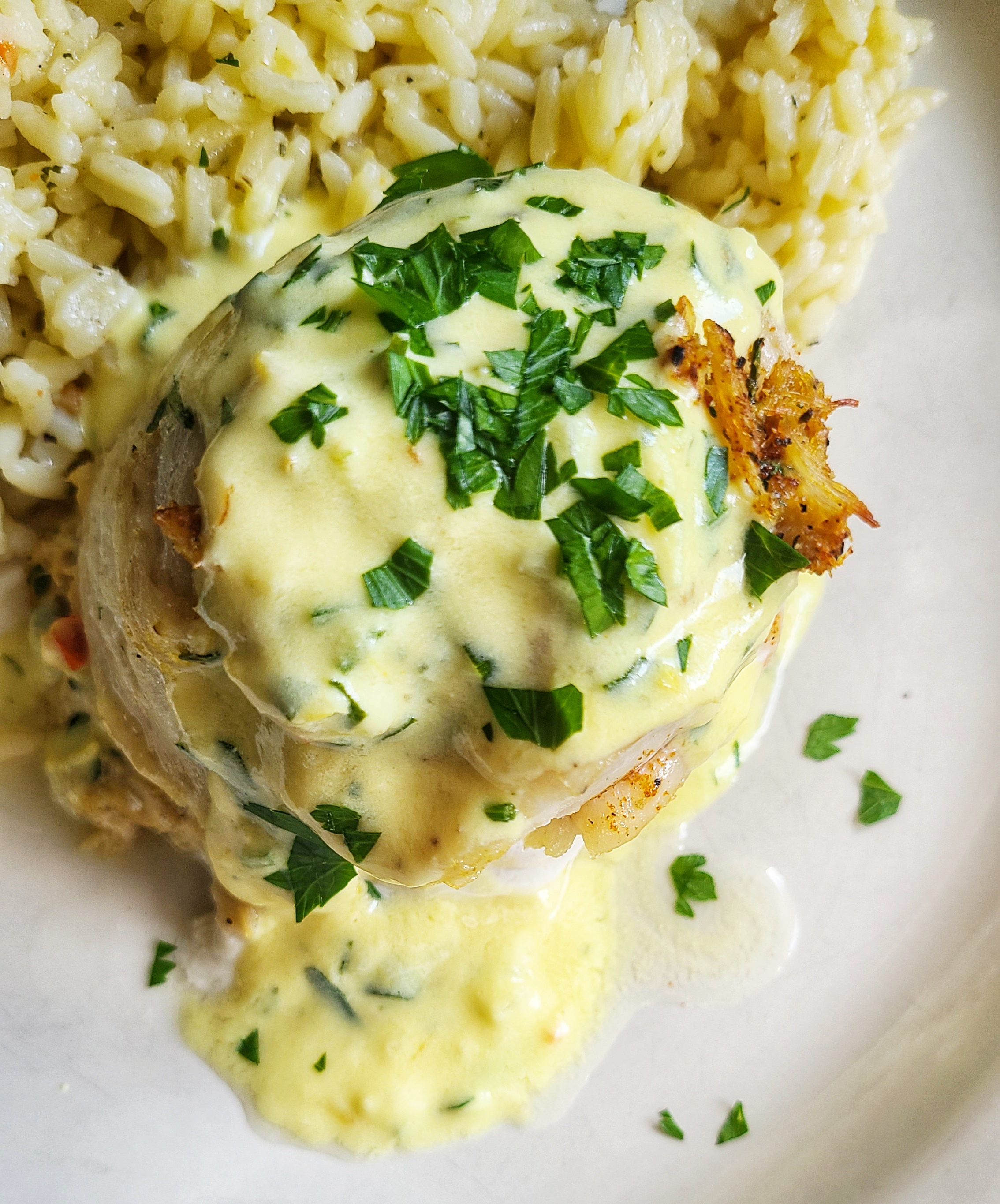 CrabStuffed Fish with Lemon Sauce Kalofagas.ca