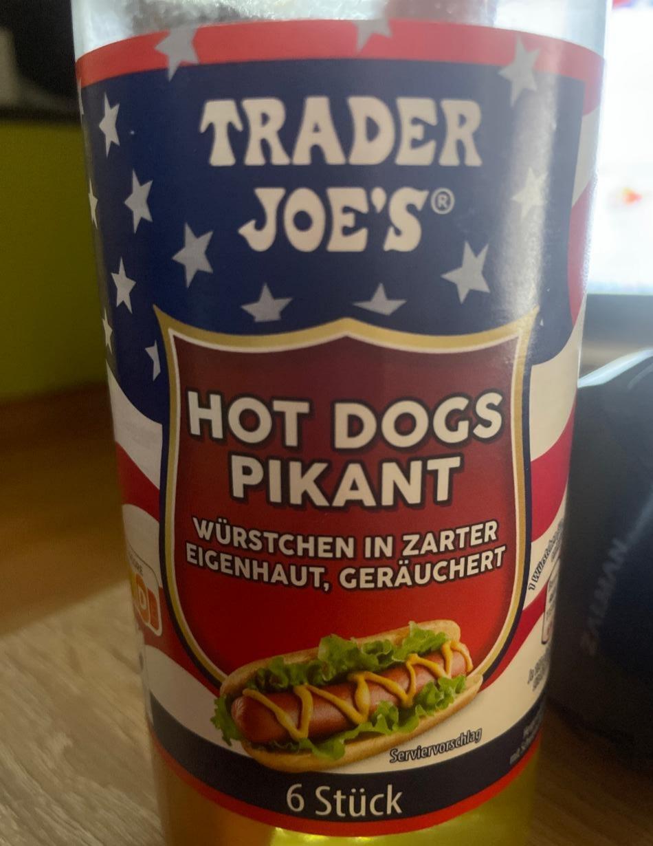 trader joes hot dogs pikant kalorie, kJ a nutriční hodnoty