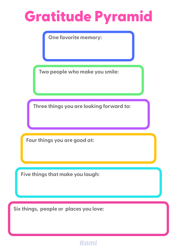 Gratitude Journal for Kids Kami Resources Kami