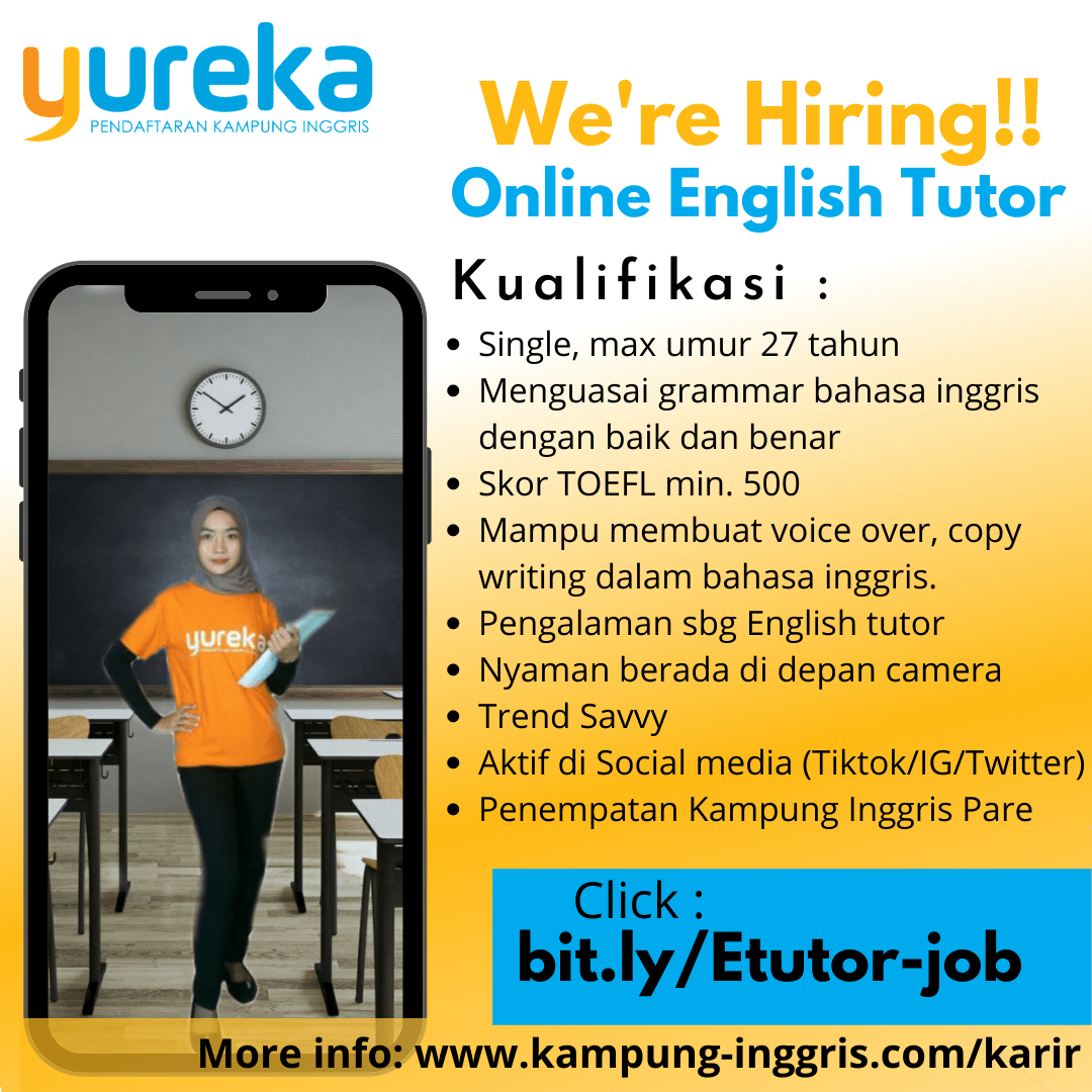 Lowongan Kerja Yureka Maret 2021 Kampung Inggris Pare