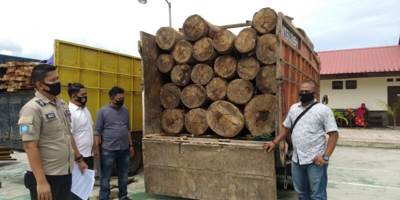 Polisi Amankan 7,4 Ton Kayu Gelondongan Hasil Illegal Logging di Aceh  Singkil - Kanal Aceh