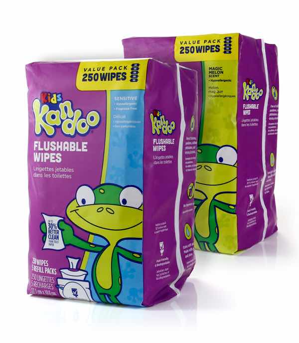 Flushable Wipes Kandoo Kids